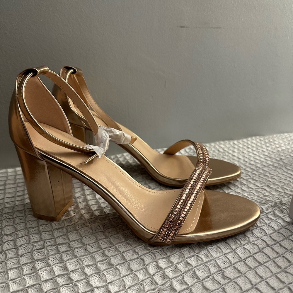 Elegant Gold Women's Heels
